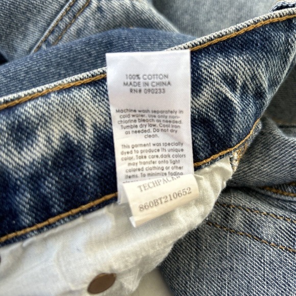 Pacsun Button Fly Distressed Ripped Baggy Jeans Sz 28 Wide Leg Women Raw Hem NWT - Picture 5 of 10